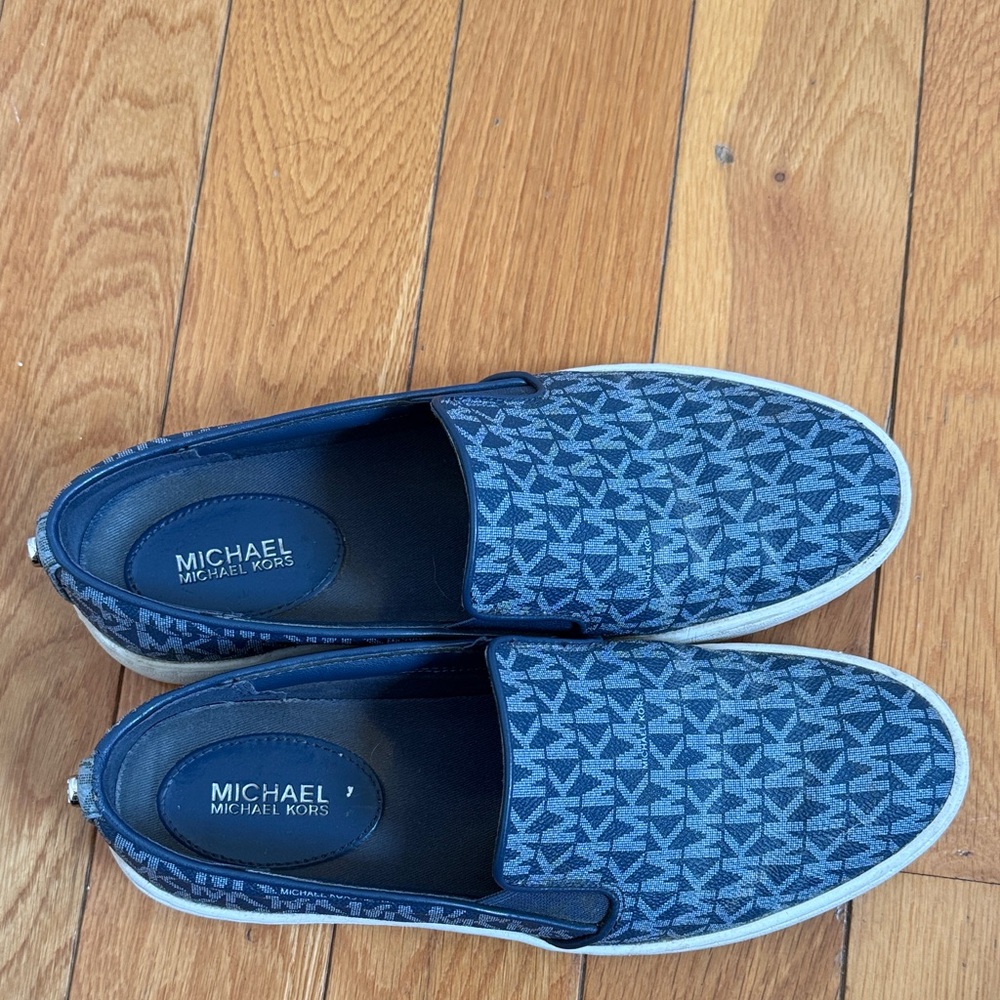 Michael Kors Blue Logo Slip-On Sneakers - Picture 4 of 12